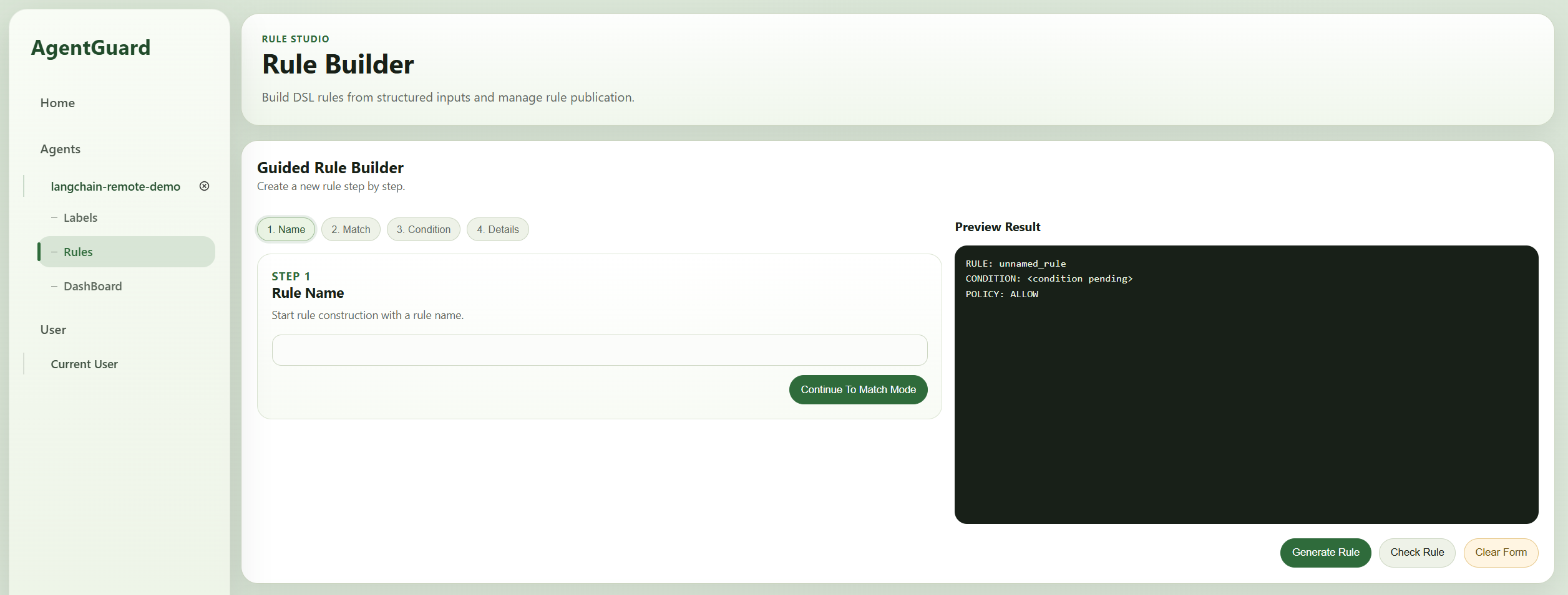 UI policy configuration